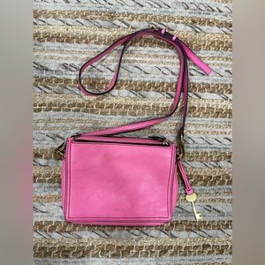 Fossil Campbell Crossbody Pink